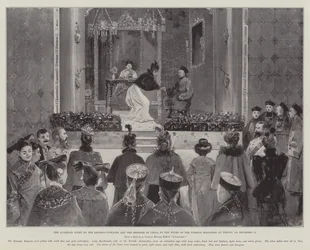 The Audience Given by the Empress-Dowager and the Emperor of China to the Wives of the Foreign Ministers at Peking, on 13 December